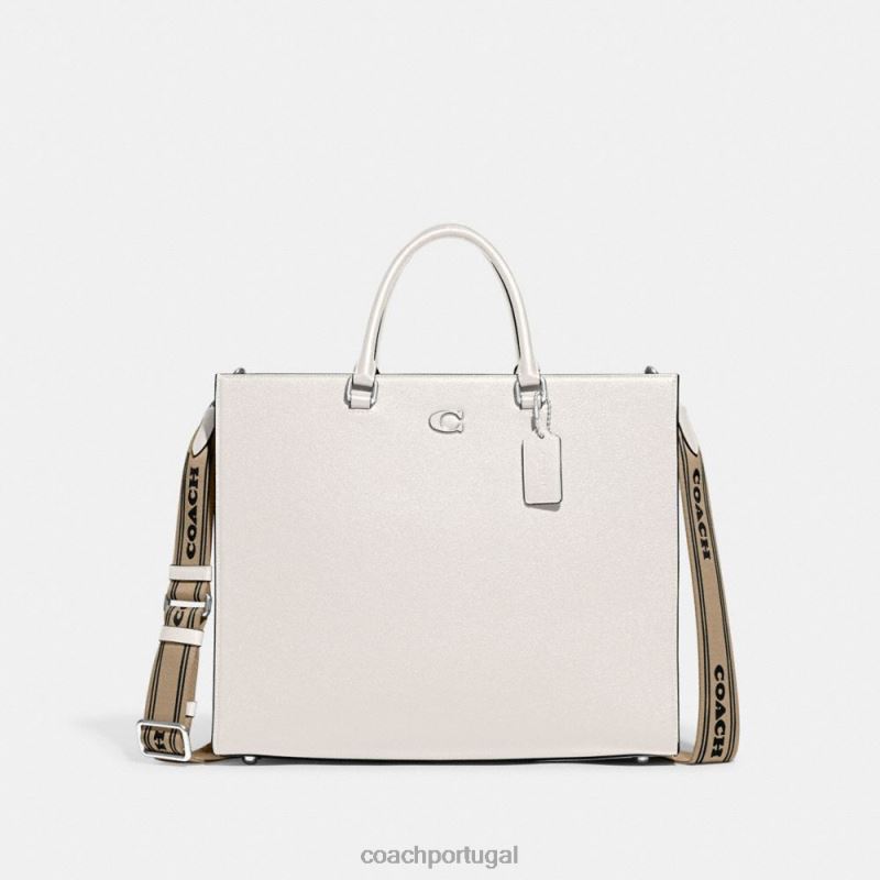 Coach homens bolsa 40 com interior exclusivo em lona giz 6B20P641