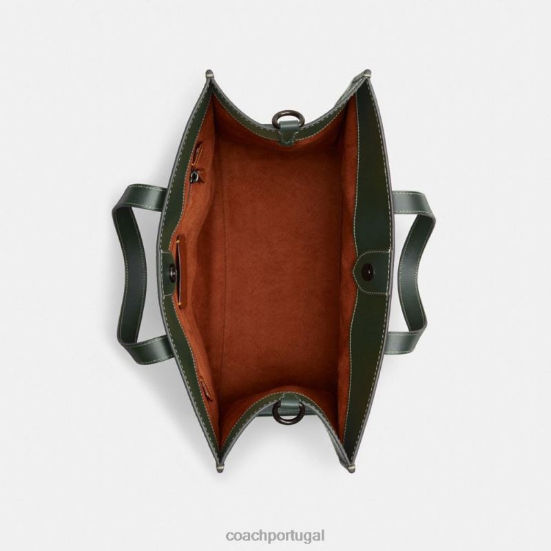 Coach homens bolsa de campo 40 em jacquard com micro assinatura amazona verde 6B20P635