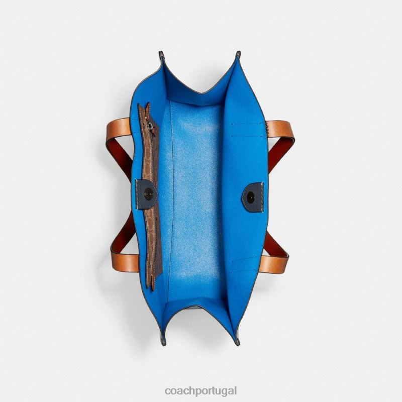 Coach homens bolsa de retransmissão cinza azulado 6B20P630