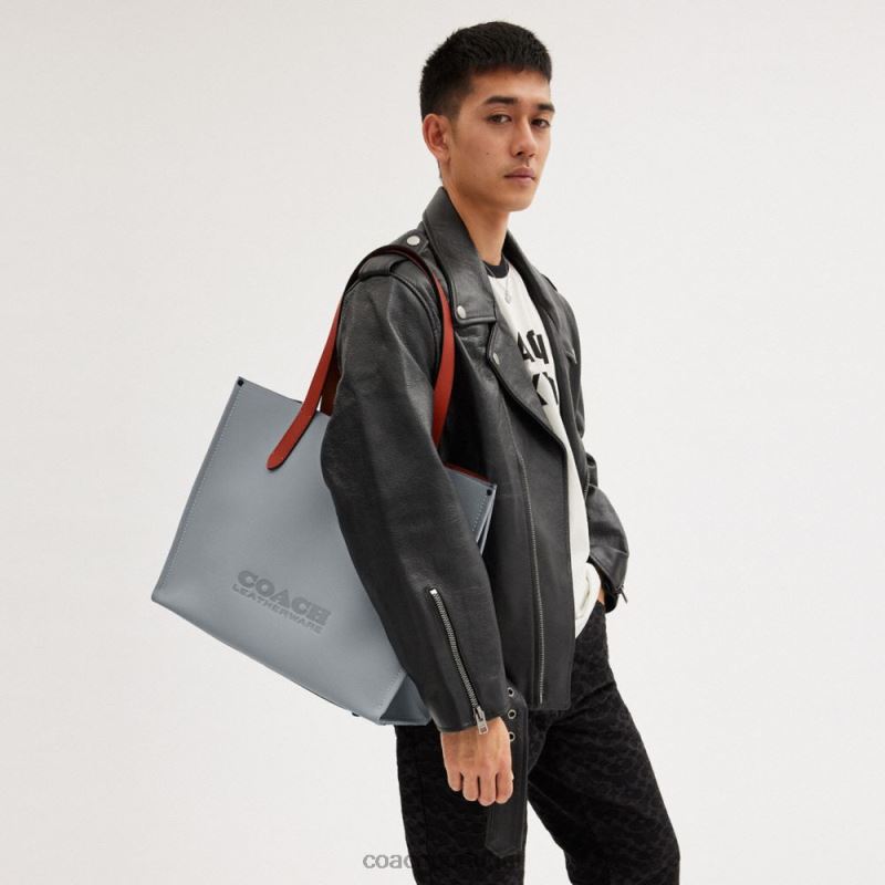 Coach homens bolsa de retransmissão cinza azulado 6B20P630