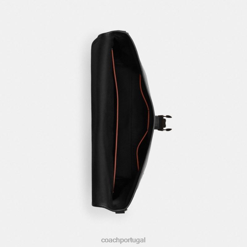 Coach homens Beck Messenger em tela de assinatura carvão 6B20P654