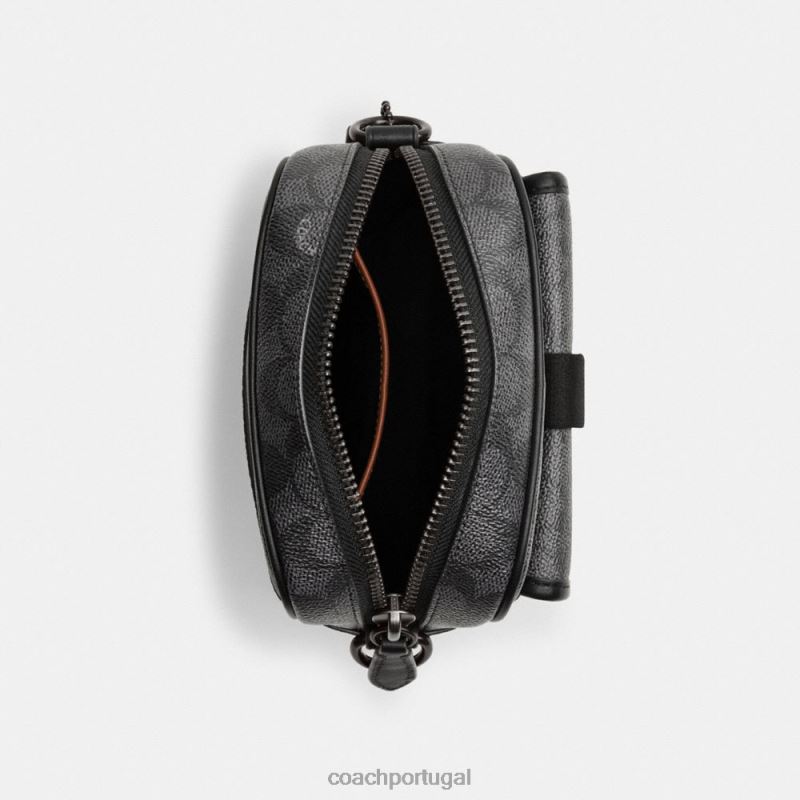 Coach homens Beck crossbody em lona exclusiva carvão 6B20P672