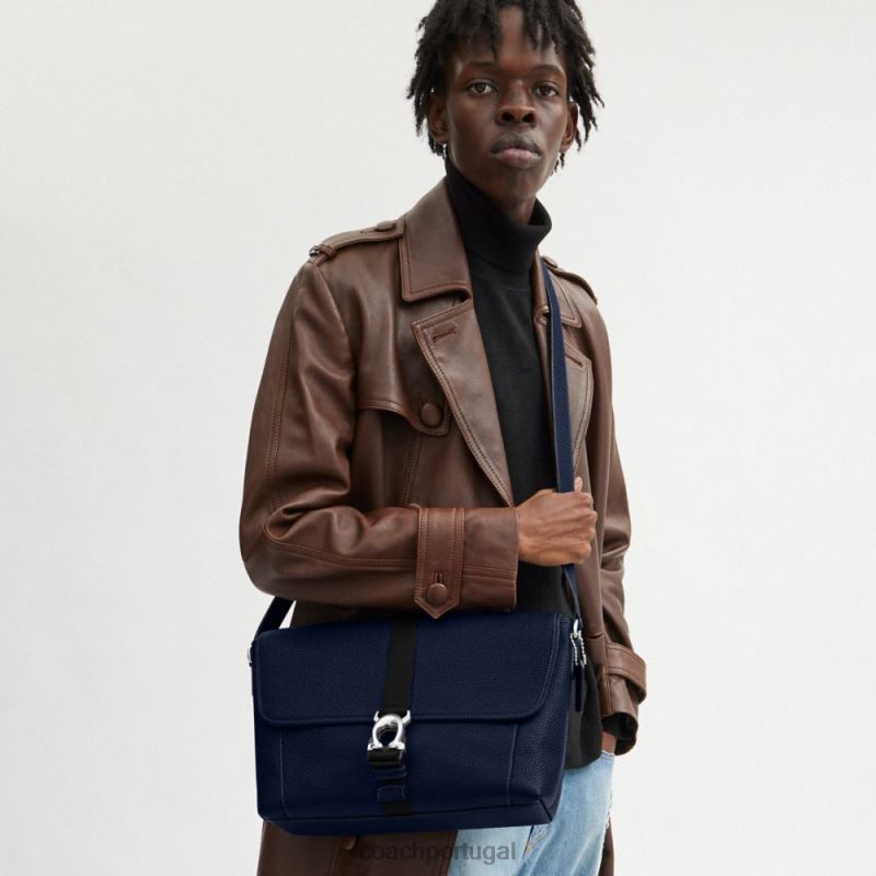 Coach homens beck mensageiro azul profundo 6B20P657