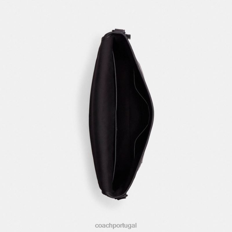 Coach homens beck messenger em couro exclusivo preto 6B20P651