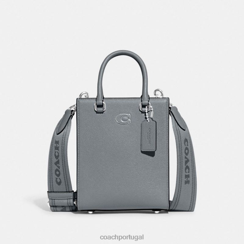 Coach homens bolsa 16 com tela de assinatura cinza azulado 6B20P670