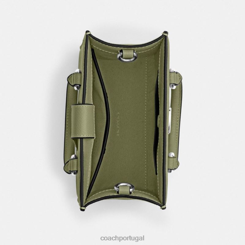 Coach homens bolsa 16 com tela de assinatura musgo 6B20P648