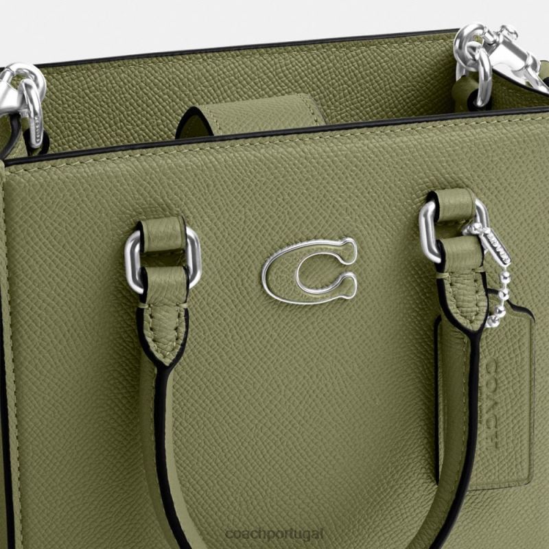 Coach homens bolsa 16 com tela de assinatura musgo 6B20P648