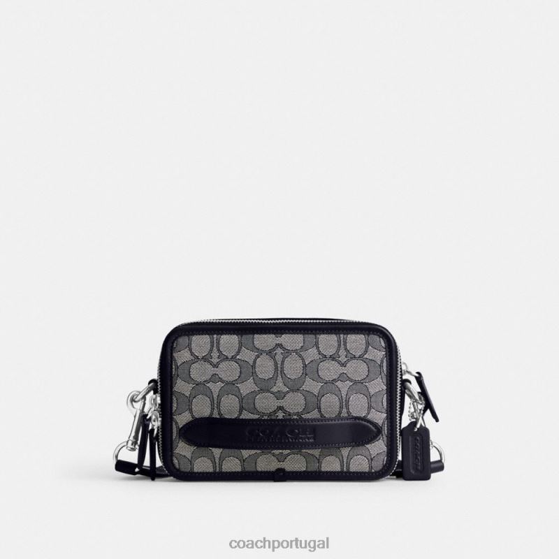 Coach homens charter crossbody em jacquard exclusivo marinha da meia-noite 6B20P667