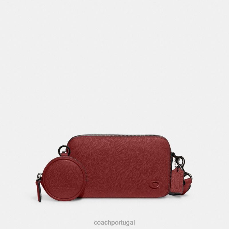 Coach homens charter slim crossbody vermelho rubi 6B20P649