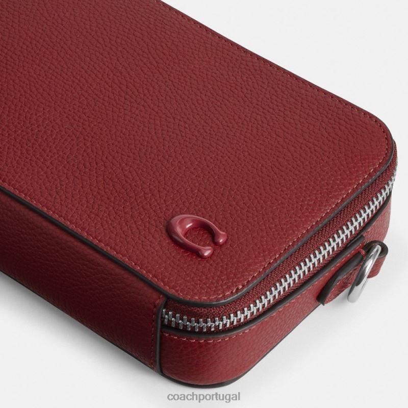 Coach homens charter slim crossbody vermelho rubi 6B20P649