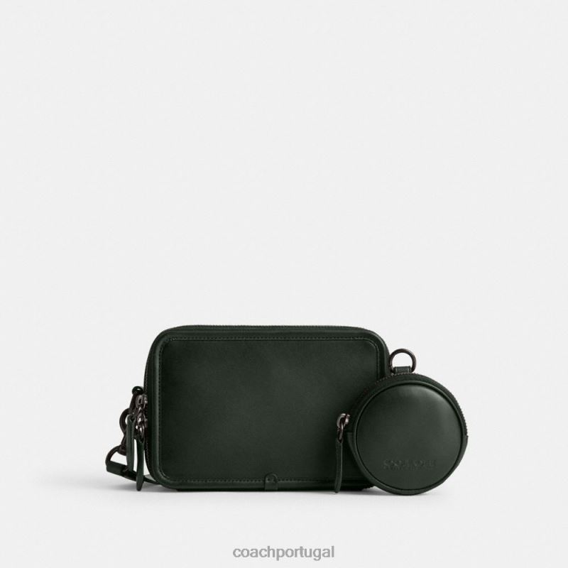 Coach homens crossbody charter com bolsa híbrida amazona verde 6B20P669