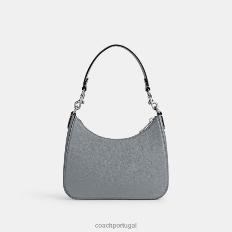 Coach homens hobo crossbody com lona exclusiva cinza azulado 6B20P666