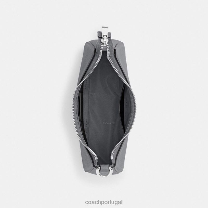 Coach homens hobo crossbody com lona exclusiva cinza azulado 6B20P666