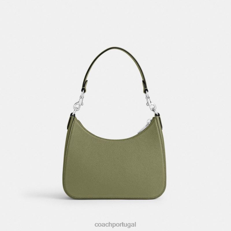 Coach homens hobo crossbody com lona exclusiva musgo 6B20P646