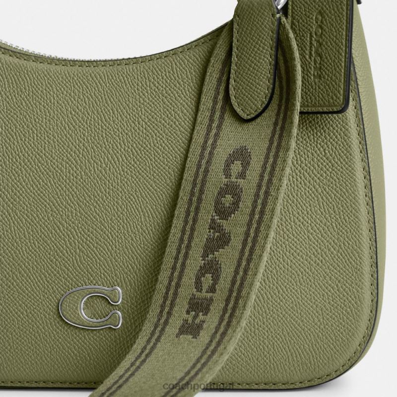 Coach homens hobo crossbody com lona exclusiva musgo 6B20P646