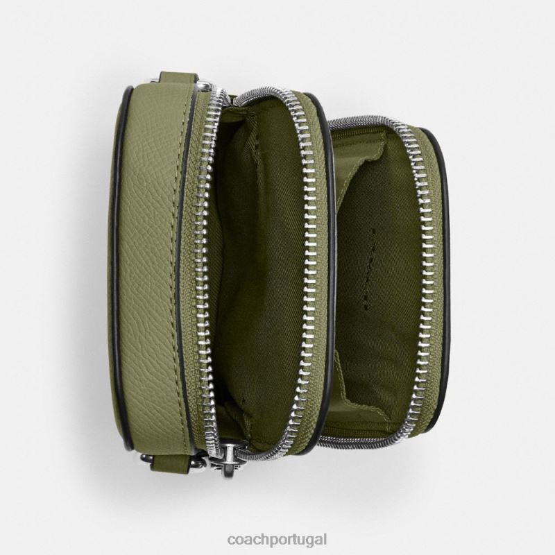 Coach homens telefone crossbody musgo 6B20P650