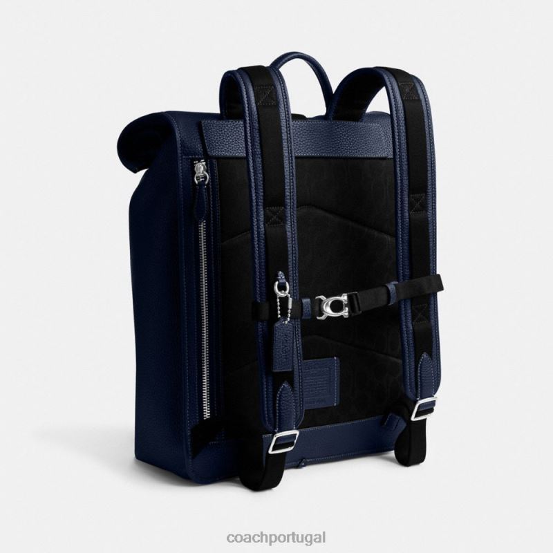 Coach homens mochila beck roll top azul profundo 6B20P687