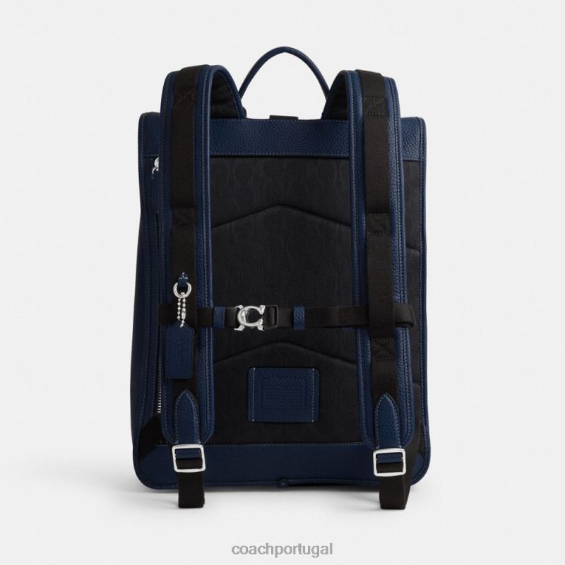 Coach homens mochila beck roll top azul profundo 6B20P687