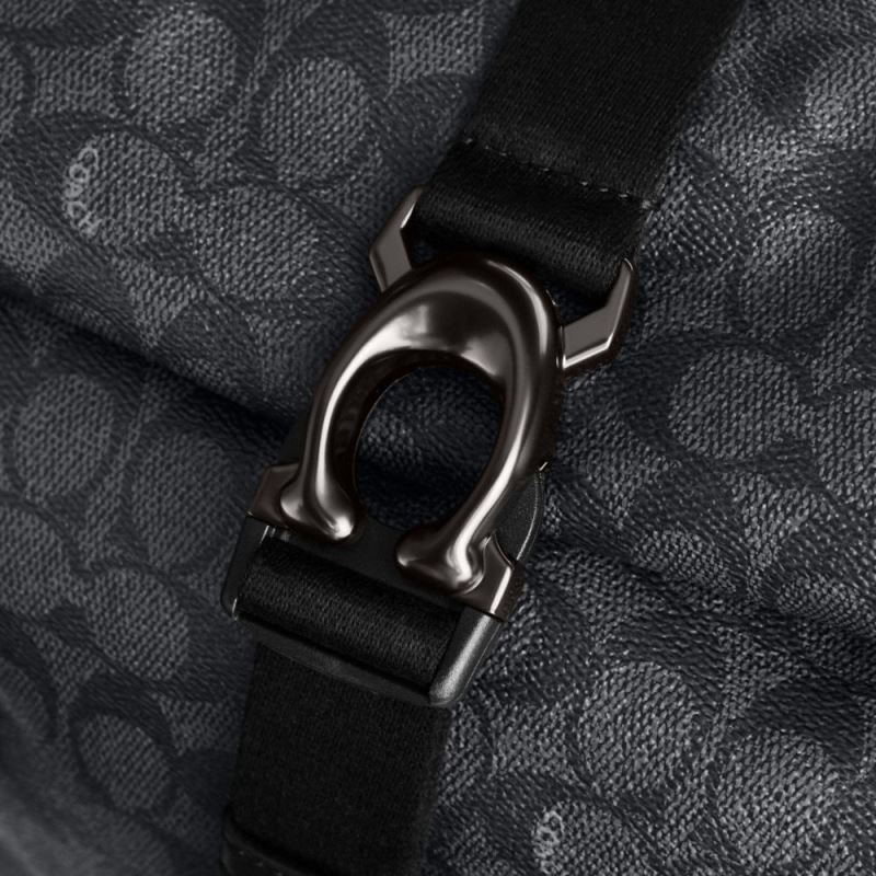 Coach homens mochila beck roll top em lona exclusiva carvão 6B20P685