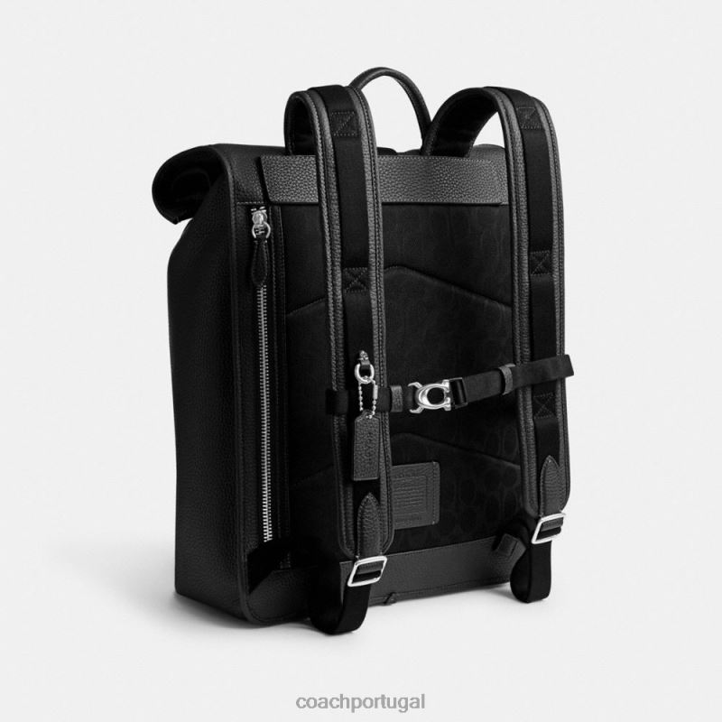 Coach homens mochila beck roll top preto 6B20P686