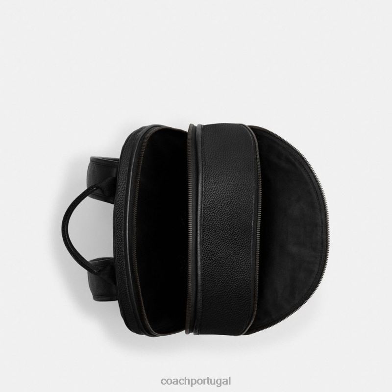 Coach homens mochila charter em couro exclusivo preto 6B20P677