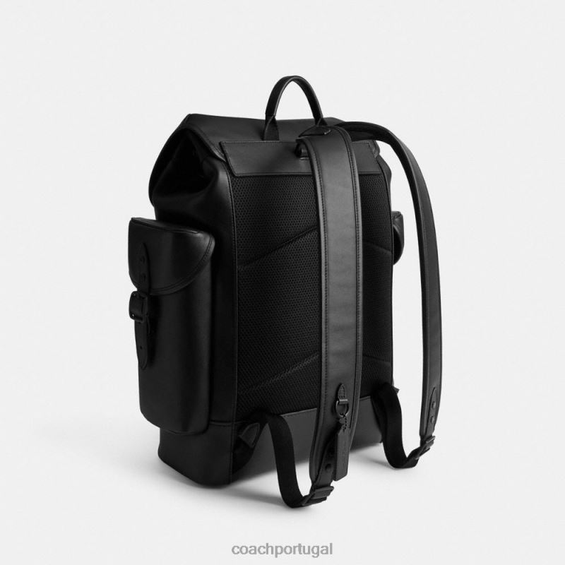 Coach homens mochila de engate preto 6B20P678