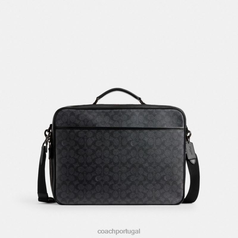 Coach homens cueca conversível Gotham em lona exclusiva carvão 6B20P617