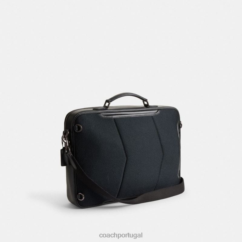 Coach homens cueca conversível Gotham em lona exclusiva carvão 6B20P617