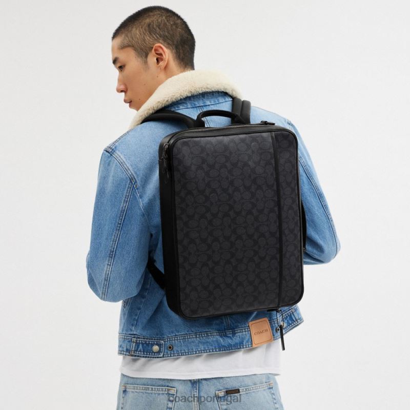 Coach homens cueca conversível Gotham em lona exclusiva carvão 6B20P617