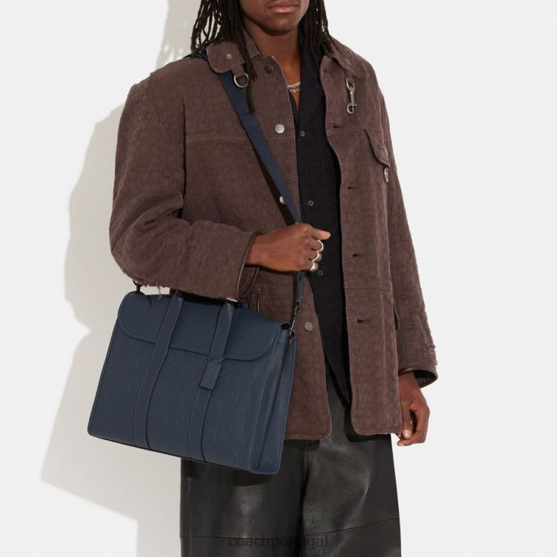 Coach homens portfólio gotham em couro exclusivo jeans 6B20P623