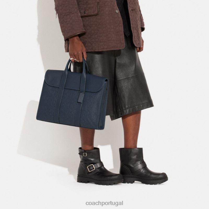 Coach homens portfólio gotham em couro exclusivo jeans 6B20P623