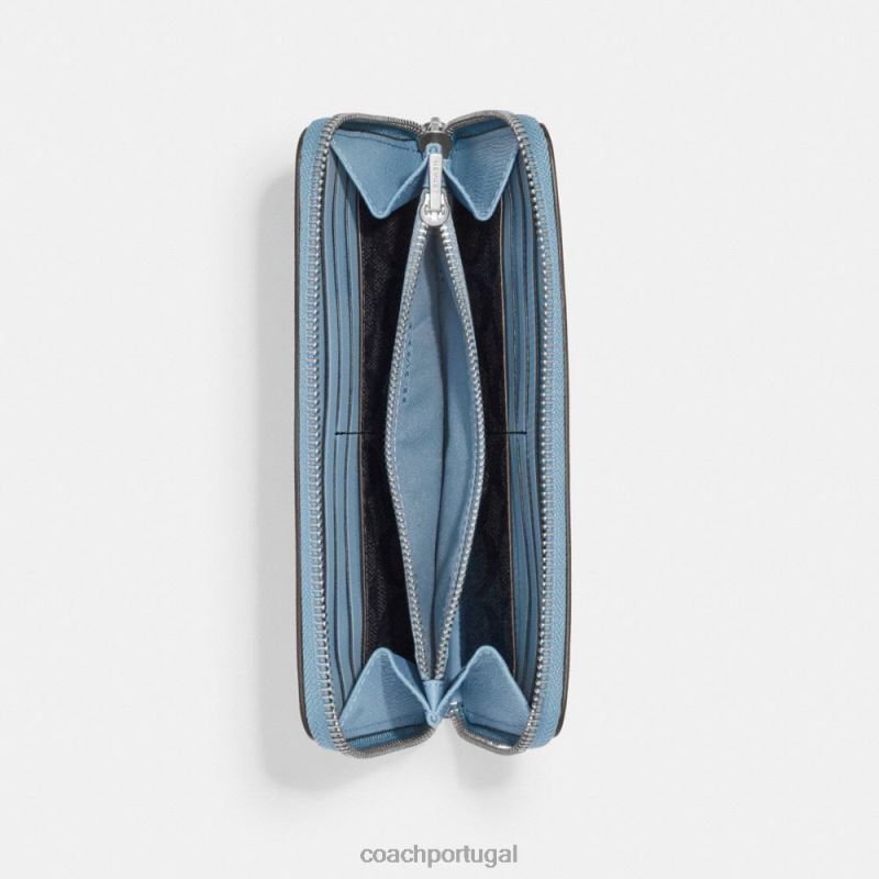Coach homens carteira acordeão com interior exclusivo em lona piscina 6B20P698