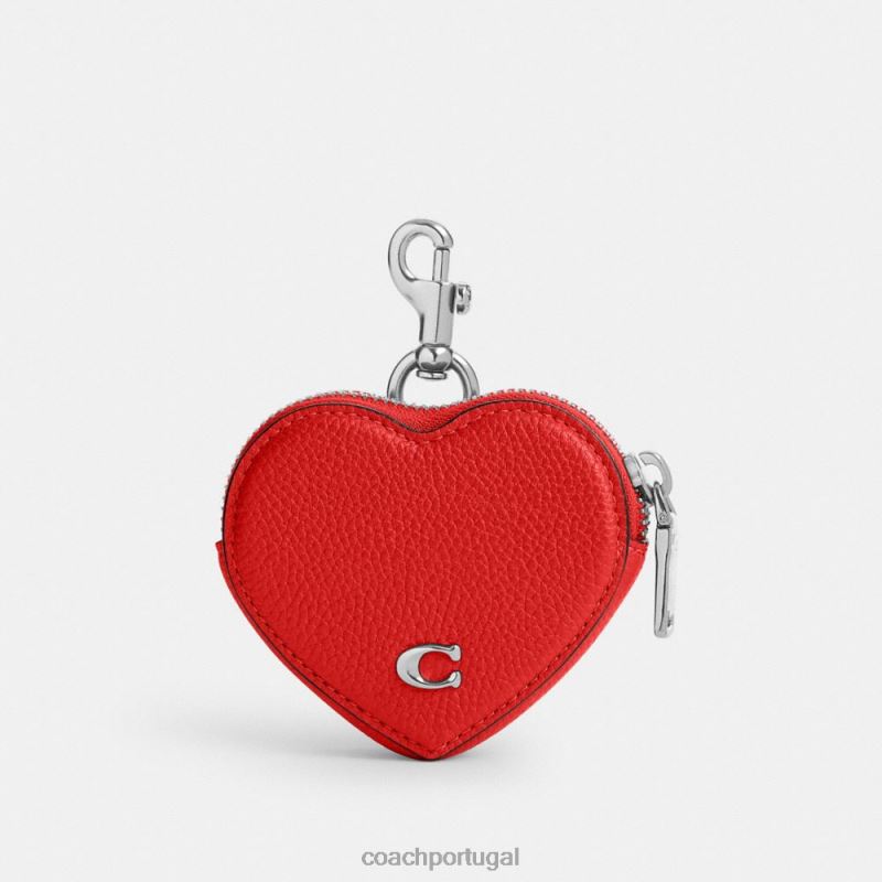 Coach homens porta moedas de coração esporte vermelho 6B20P699