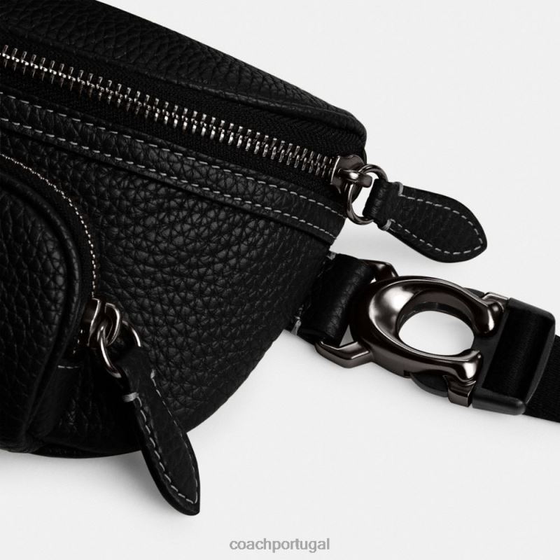 Coach homens bolsa de cinto beck preto 6B20P692