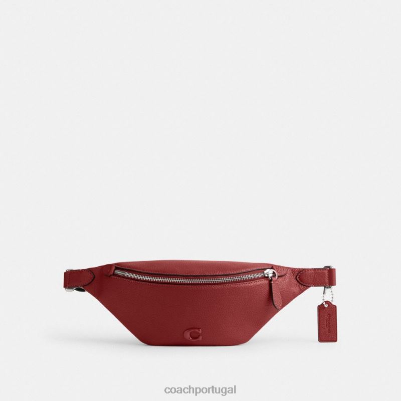 Coach homens bolsa de cinto charter 7 vermelho rubi 6B20P689