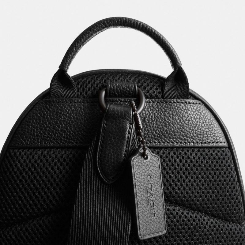 Coach homens pacote charter em couro exclusivo preto 6B20P690