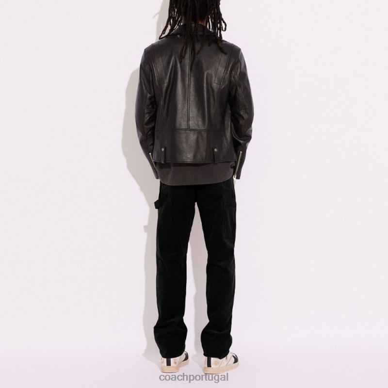 Coach homens calças de veludo preto 6B20P787