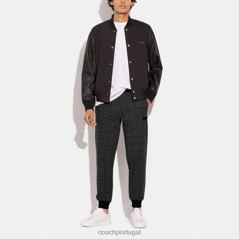 Coach homens corredores essenciais na assinatura assinatura de carvão 6B20P793