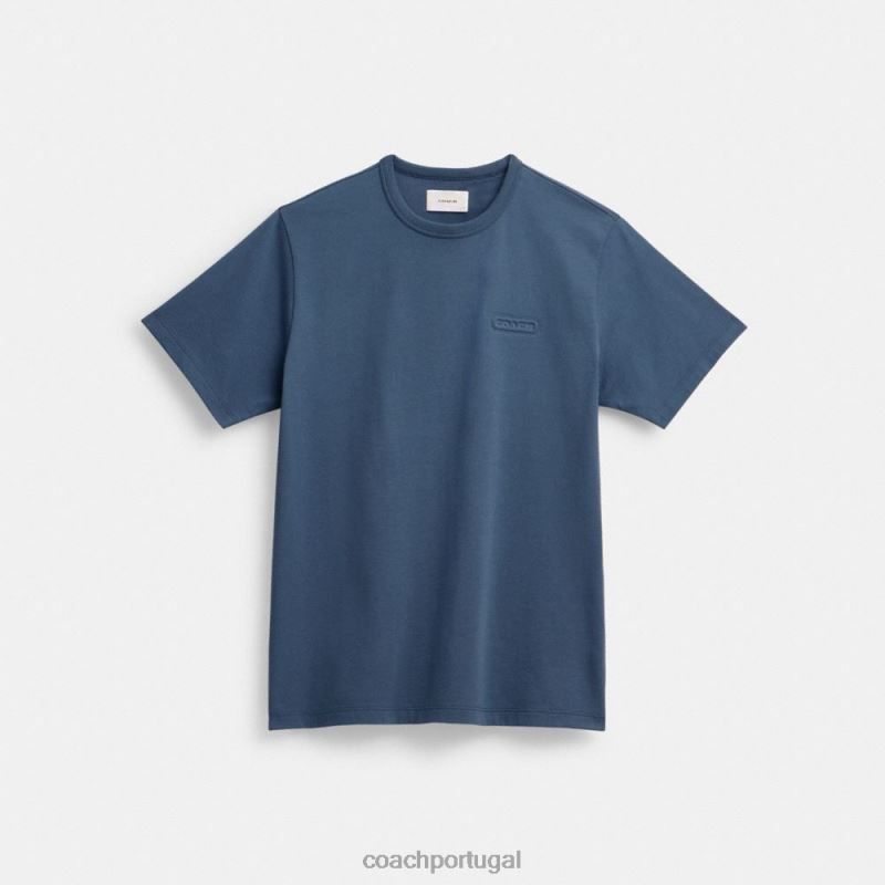 Coach homens camiseta essencial azul. 6B20P782