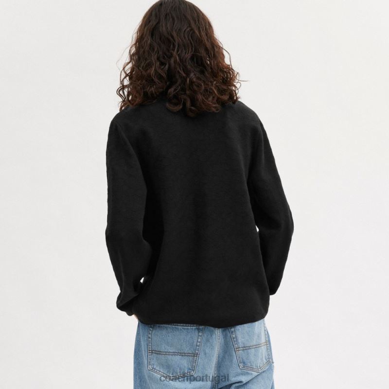 Coach homens gola alta exclusiva preto 6B20P779