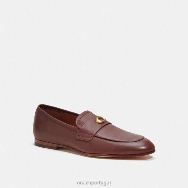Coach homens mocassim esculpido selim 6B20P730