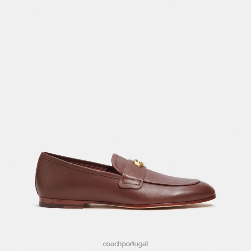 Coach homens mocassim esculpido selim 6B20P730