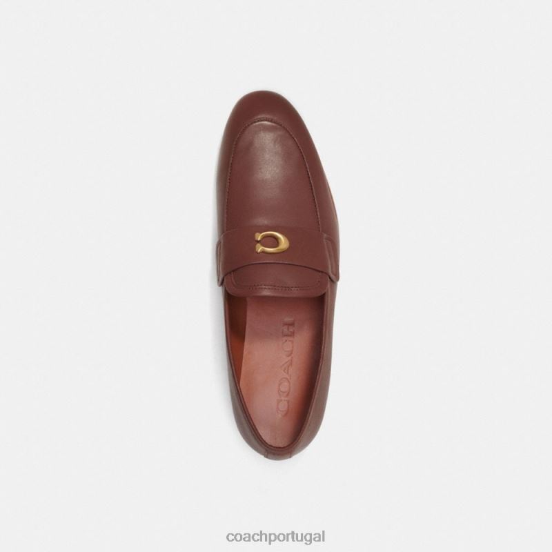 Coach homens mocassim esculpido selim 6B20P730