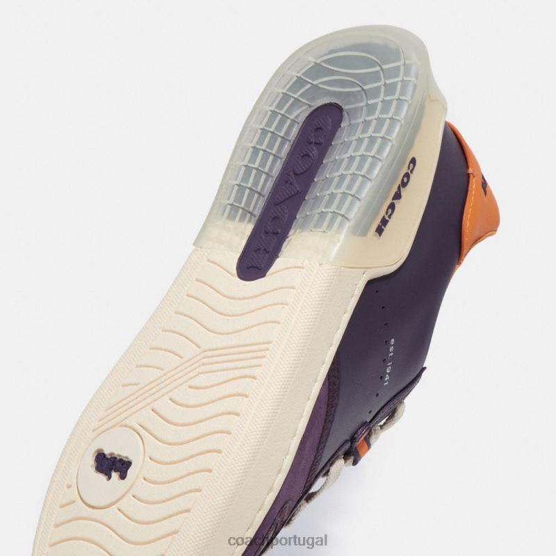 Coach homens tênis citysole roxo profundo 6B20P749