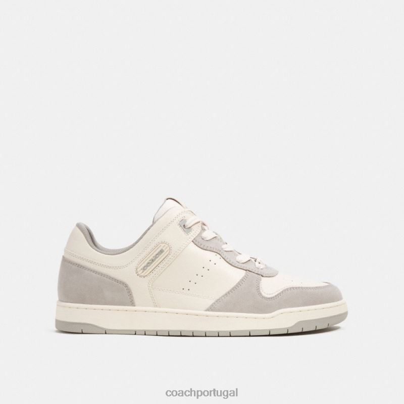 Coach homens tênis c201 giz/pomba cinza 6B20P740