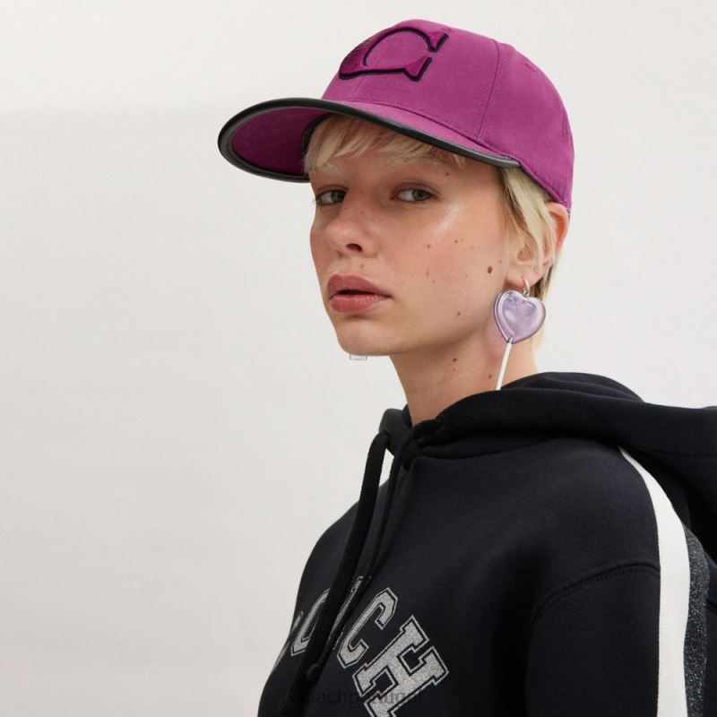 Coach mulheres boné de baseball ameixa profunda 6B20P560