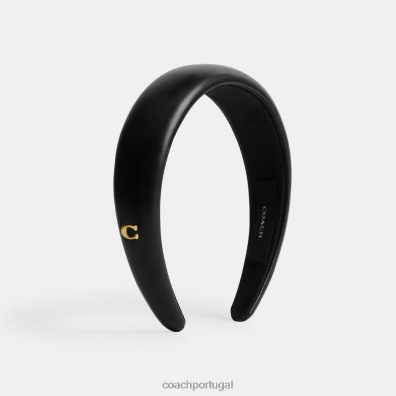 Coach mulheres faixa de couro preto 6B20P589