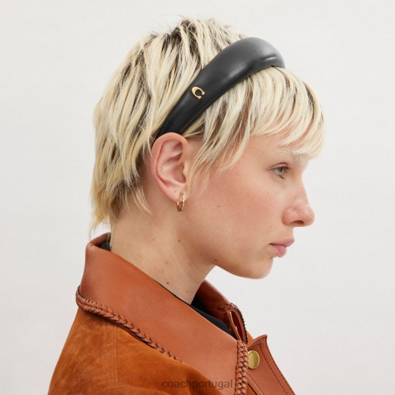 Coach mulheres faixa de couro preto 6B20P589