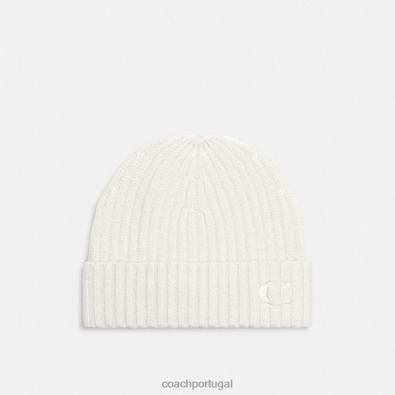 Coach mulheres gorro de caxemira giz 6B20P566