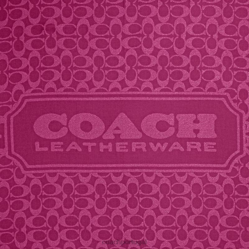 Coach mulheres xale de assinatura ameixa profunda 6B20P551